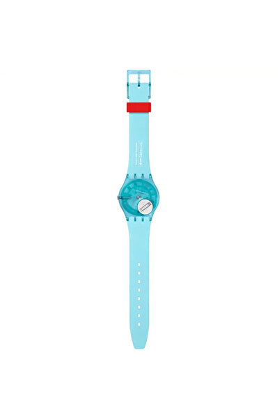 Swatch Unisex Analogue Quartz Movement Watch with Bio-sourced 34mm Case and Silicone Bracelet