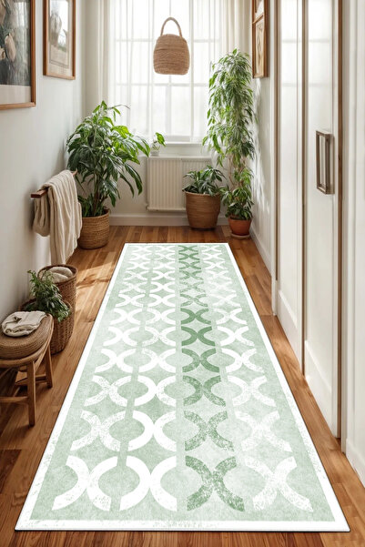 Thalia Home Kaymaz Taban Yıkanabilir Baskılı Yolluk Halı Mutfak Halısı