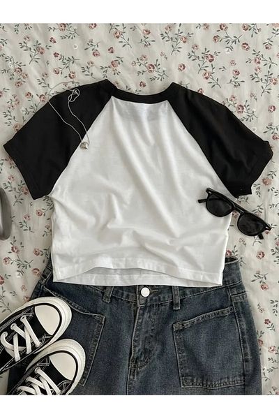 Touz Moda Strawberry Raglan Crop