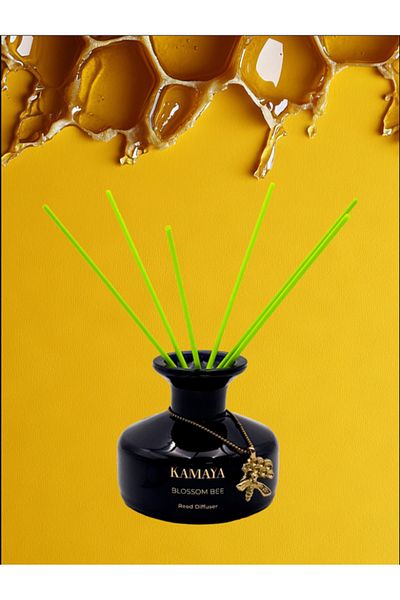 Kamaya Blossom Bee 150 ml Reed diffuser with metal charm+ refill with two sets of reeds