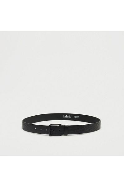 FAV Textured Leather Belt with Pin Buckle Closure
