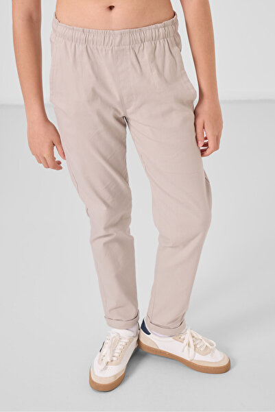 TOMMY LIFE Stone Standard Fit Woven Lightweight Stretchy Chino Boys' Trousers - 11272