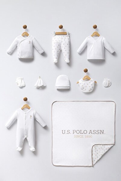 U.S. Polo Assn. U.S. Polo Assn. %100 Pamuklu Yenidoğan Bebek 10 Parça Hastane...