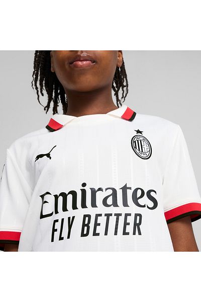 Puma Youth Kids Ac Milan 24/25 Away Football Jersey Top - White