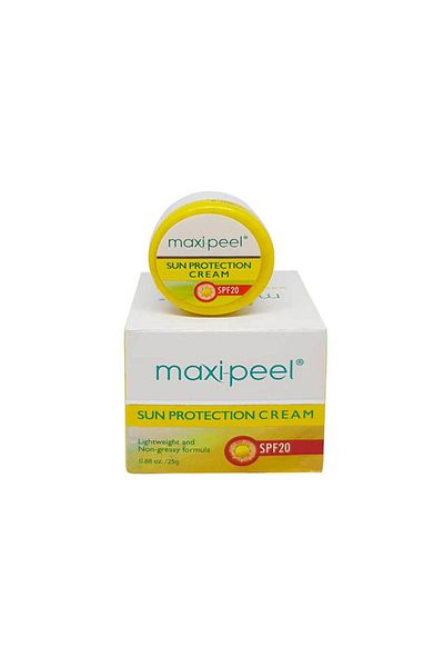 MAXI PEEL Maxipeel Sun Protection Cream - With SPF 20 - Lightweight and Non-Greasy Formula - For Day Use - 25g
