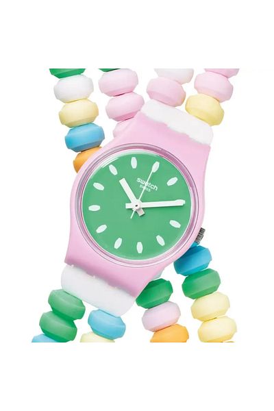 Swatch Women’s Analogue Quartz Movement Watch with Plastic 25mm Case and Plastic Bracelet