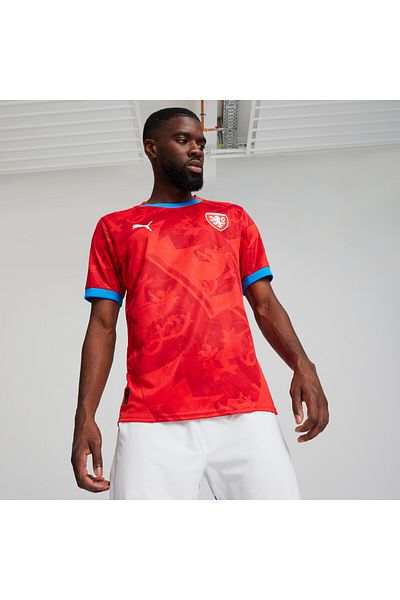 Puma Mens Czech Republic 2024 Home Football Jersey Top - Red