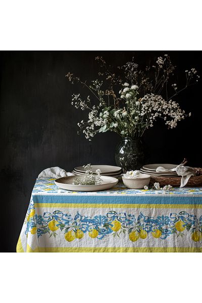 Helen George Κάλυμμα τραπεζιού Maine - Lemon Pattern