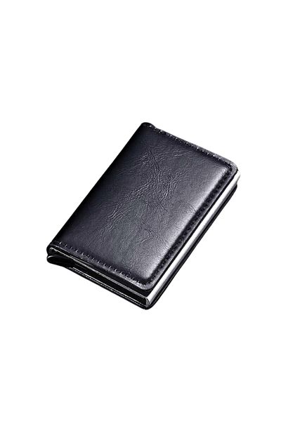 OEM Anti-fraud wallet, Black, Eco-leather, Fits 6-7 bank cards
