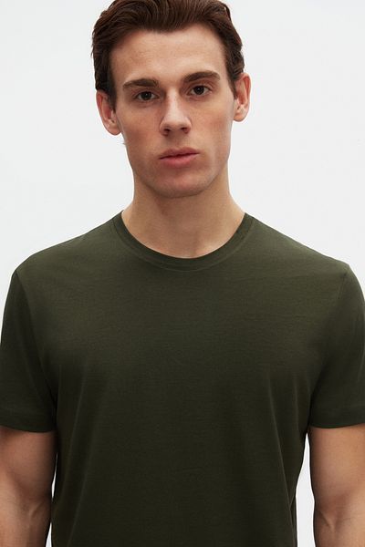 D'S Damat Μπλουζάκι Comfort Khaki 100% βαμβάκι