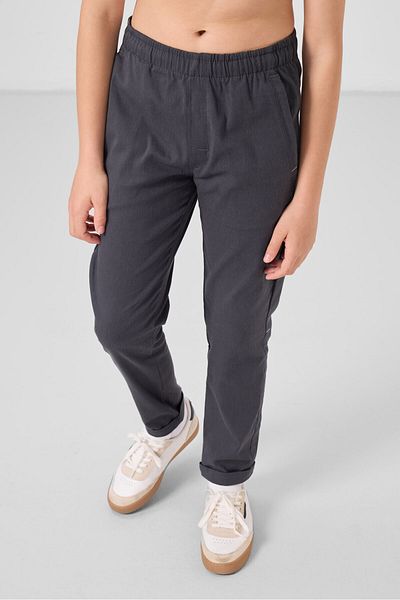 TOMMY LIFE Gray Standard Fit Woven Lightweight Stretchy Chino Boys' Trousers - 11272
