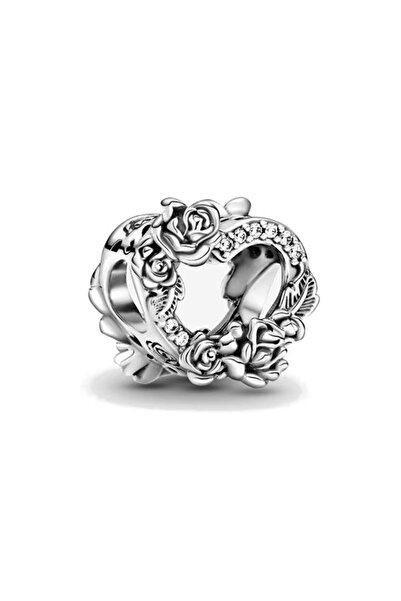 delis Pandantiv/talisman Din Argint 925, Jw1147, Model Inimă Cu Trandafiri, P...