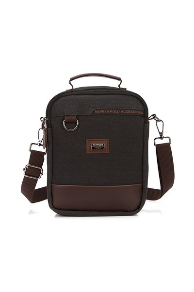 Newish Polo Men's Canvas Fabric Cross Shoulder and Hand Bag
