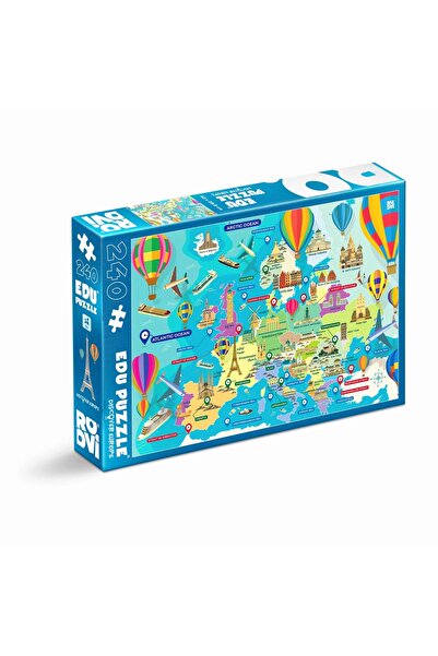 D-Toys Descoperă Europa - EduPuzzle pentru copii 240 de piese