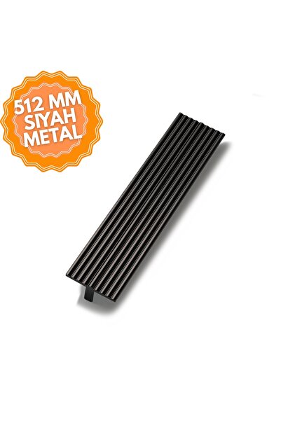 KOÇSAN Tema Siyah 512 Mm Kulp, Lüks Country Mutfak Mobilya Dolap Çekmece Kulpu