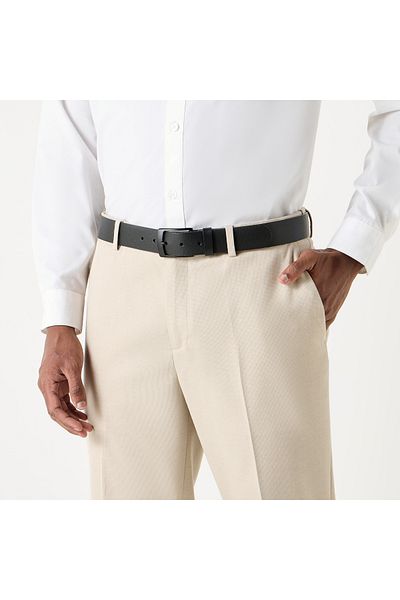 FAV Textured Leather Belt with Pin Buckle Closure