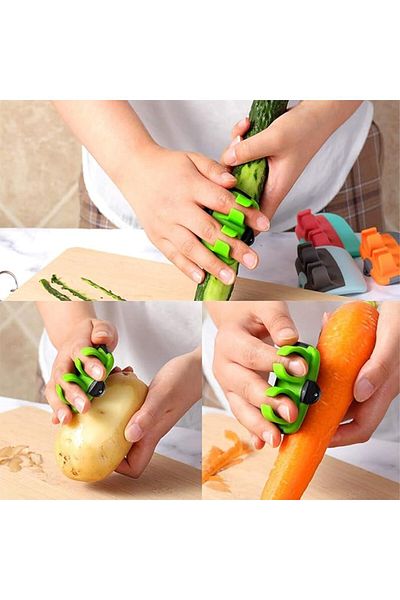 MACVI Aparat de curatat fructe si legume Macvi®, maner din otel inoxidabil, curatare eficienta pe 2 degete