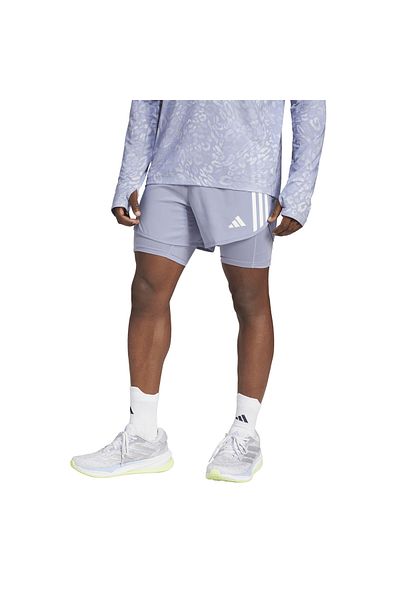 adidas Otr E 3s 2in1 S Ανδρικό μωβ σορτς για τρέξιμο Ανδρικό σορτς για τρέξιμο Jd2321