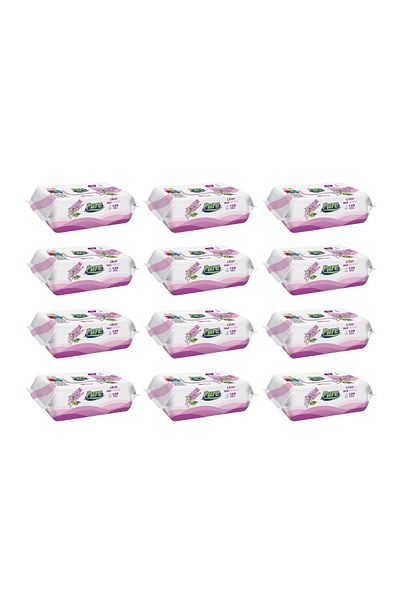 Pure Pure wet wipes set, 12 packs x 120 pcs, Lilac
