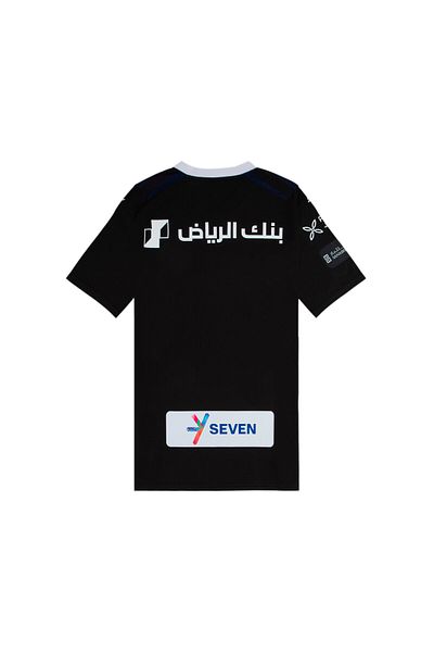 Puma قميص كرة قدم رجالي مقلد لفريق الهلال، رقم 23/24 - أسود