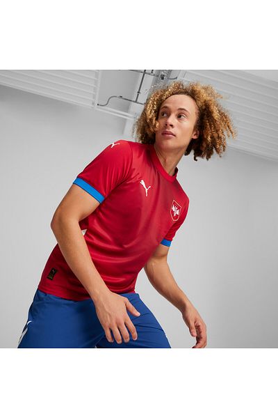 Puma Mens Serbia 2024 Home Football Jersey Top - Red