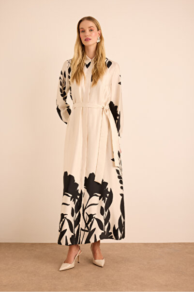 Aker Desenli Gömlek Elbise