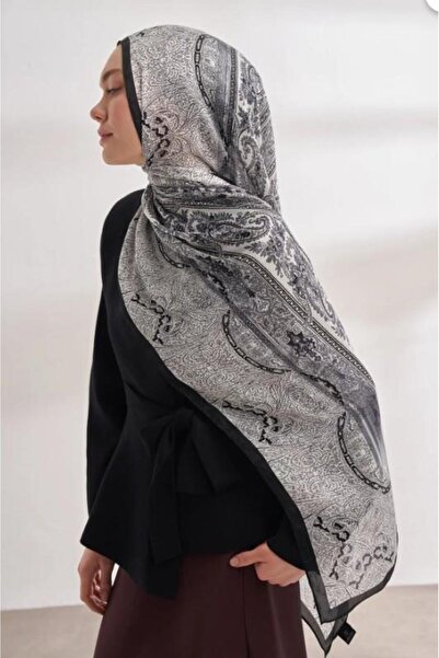 ARMANDA İthal Vual Nuit Desen Şal 04463-Siyah