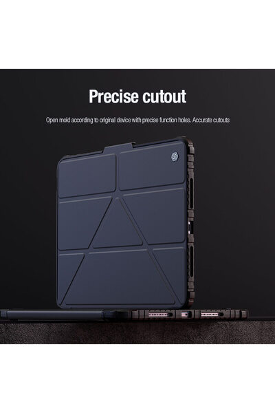 NİLLKİN Apple iPad Pro 11 M4 2024 Yatay ve Dikey Standlı Darbe Dayanıklı Tablet Kılıfı
