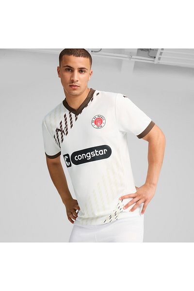 Puma Mens Fc St. Pauli 24/25 Away Football Jersey Top - White