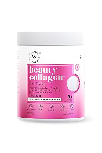 Wellbeing Nutrition Beauty Korean Marine Collagen | Strawberry Watermelon 250g