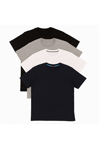 FATELLA Ανδρικό μπλουζάκι 5 τεμαχίων Saks Claret Red Navy Blue Μαύρο Λευκό Co...