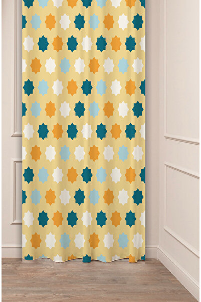 GREENDECOR Autentic, anatolian, etnic, cu model boem, design special, digital cu imprimeu (o singură aripă), perdea de fundal modernă și elegantă