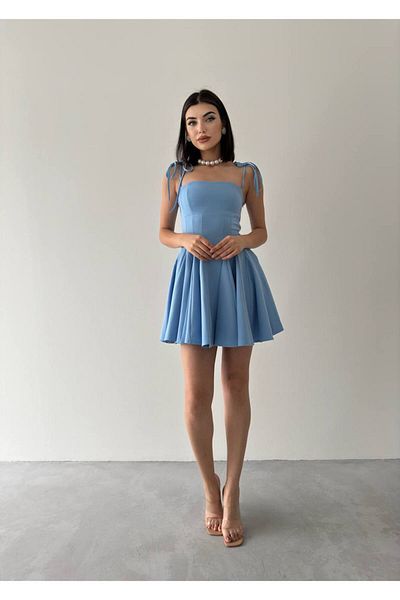LOKADI Rochie mini căptușită cu bretele de damă