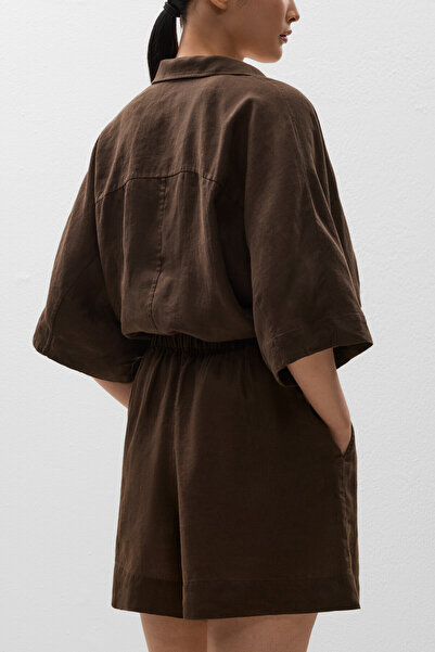 Oysho 100% linen Bermuda shorts