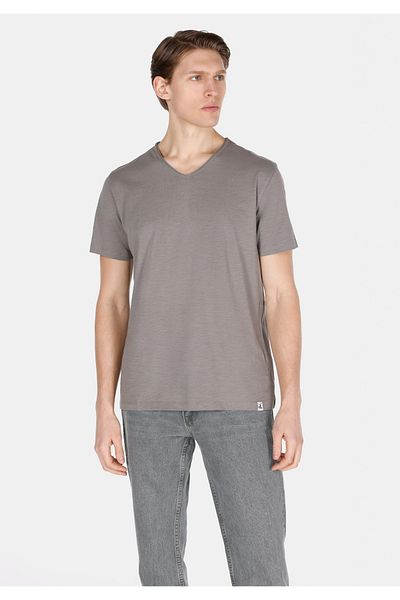 Colin's Regular Fit V-Neck Plain Men's Green Short Sleeve T-Shirt