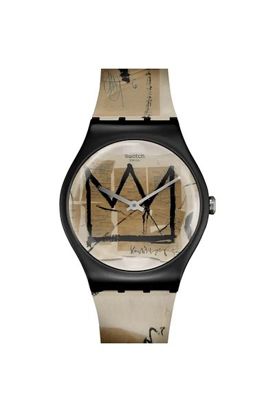 Swatch Unisex Analogue Quartz Movement Watch with Polymer 41mm Case and Silicone Bracelet