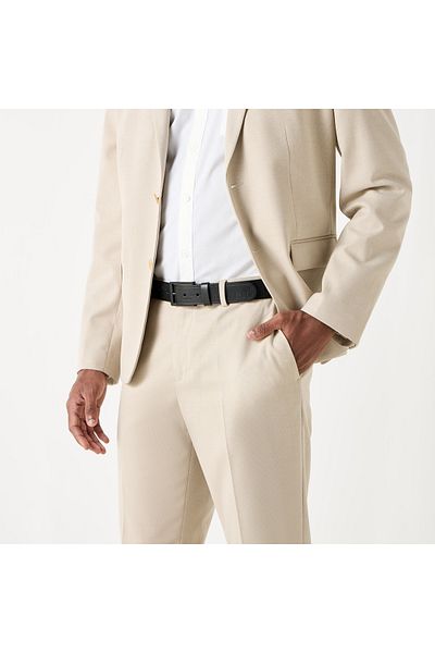 FAV Textured Leather Belt with Pin Buckle Closure