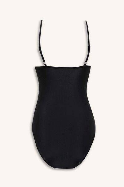 DeFacto Regular Fit Thin Strap Swimsuit-Fall in Love E4795Ax25Sm