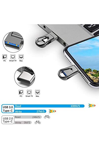 USBB 64GB USB C Flash Drive, 2-in-1 OTG USB 3.0 Thumb Drive, Dual USB Memory Stick Pen Drive for Type-C A