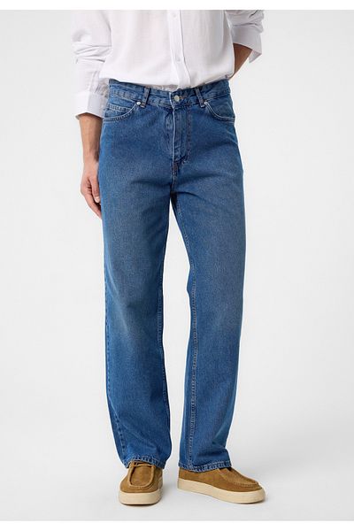Antioch Light Blue High Waist Relaxed Fit Men's Jeans