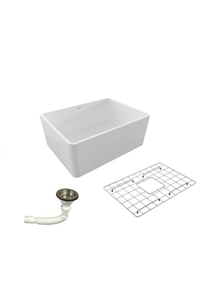 Bocchi Lavello Eviye 60 Cm P.Beyaz 1137-001-0120 Tel ve Sifon Dahil