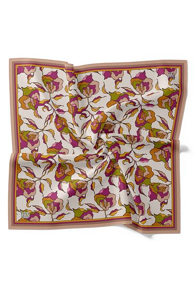 Levidor Leaf Floral Pattern Lightweight Cotton Cotton Scarf