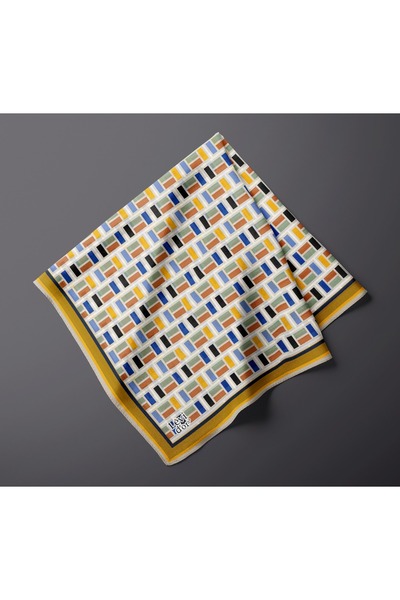 Levidor Geometric Pattern Lightweight Cotton Cotton Scarf