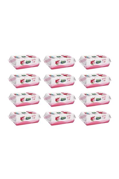 Pure Pure wet wipes set, 12 packs x 120 pcs, Rose
