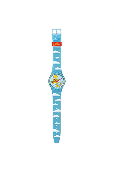 Swatch Unisex Analogue Quartz Movement Watch with Bio-sourced 34mm Case and Silicone Bracelet