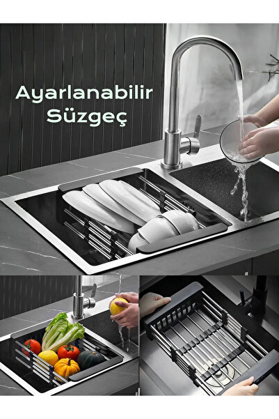 shop Ayarlanabilir Lavabo Süzgeci Paslanmaz Çelik