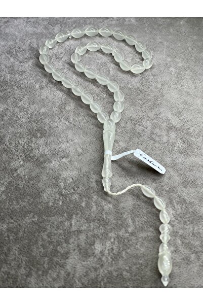 MEVLANA BAZAAR Fosforlu Toz Kehribar Tesbih 30 CM