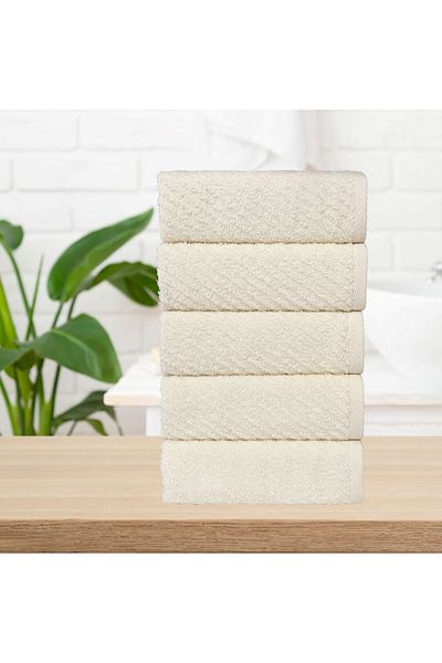 Lucy and Home Cotton Diagonal 5-Piece Kitchen Towel 40X60Cm