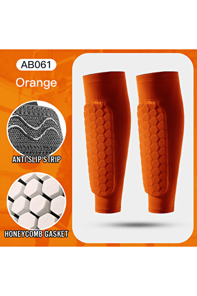 Choice L 2 قطعة - برتقالي 1 قطعة جوارب وأكمام واقي الساق لكرة القدم مع رغوة، ...