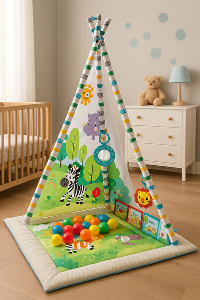 Factory Price - صالة ألعاب رياضية 2 في 1 للأطفال مع خيمة قابلة للإزالة - ب